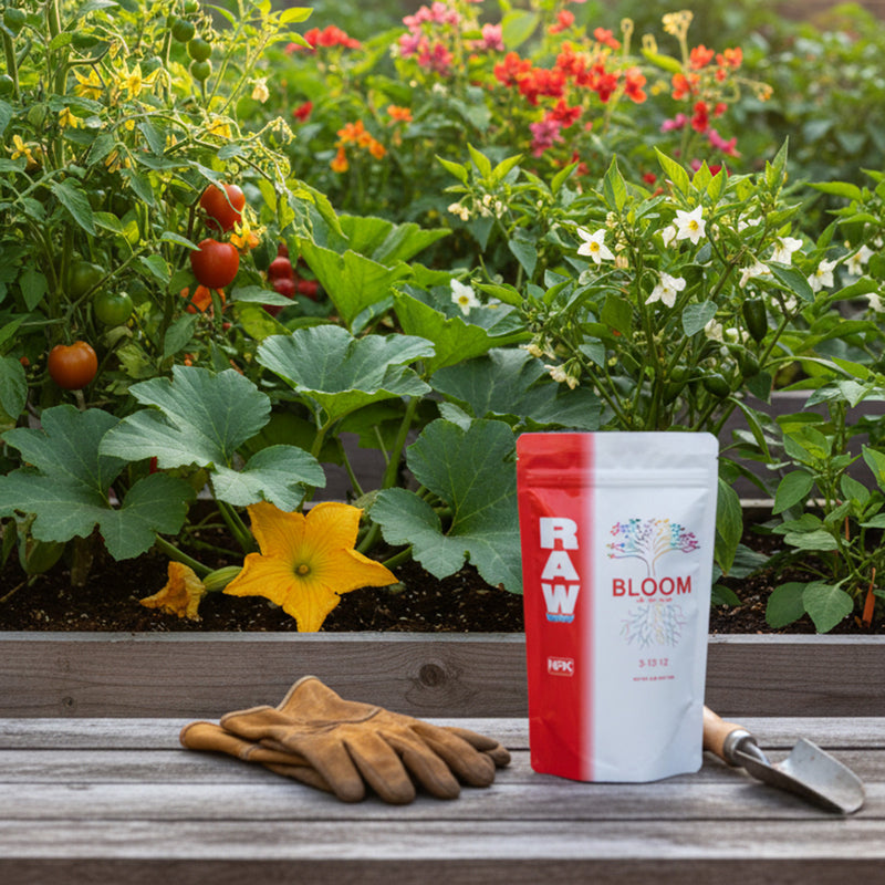 npk fertilizer for flowering plants RAW BLOOM | All in One Water Soluble Nutrient Blend