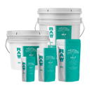 RAW Kelp fertilizer 0-0-1, 99% water-soluble Ascophyllum nodosum seaweed extract, dry kelp powder supplement for soil, hydroponics, and foliar applications, available in multiple sizes.