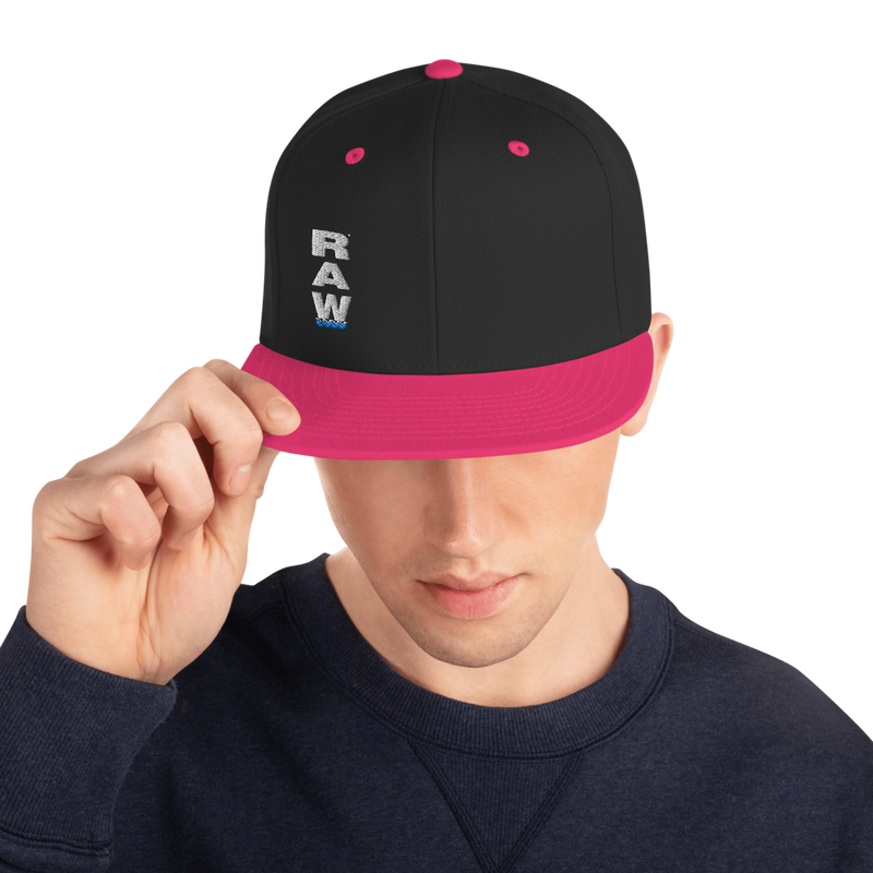Black and pink snapback top hat